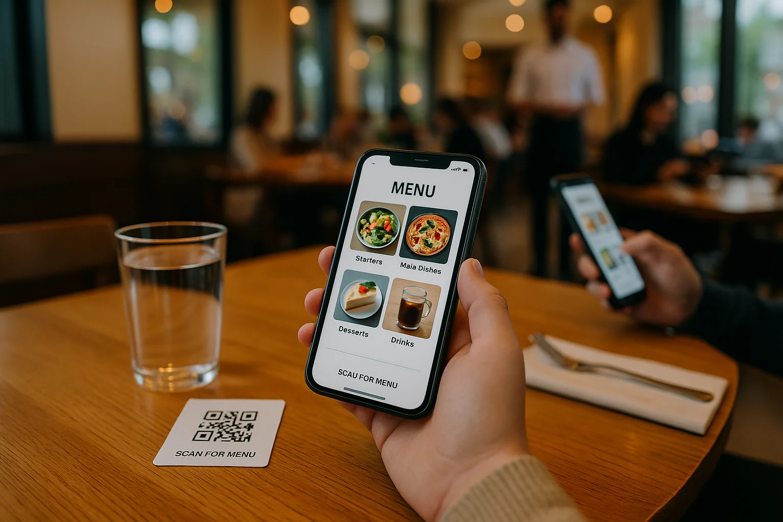 Cum să utilizezi meniul QR la masă în restaurant