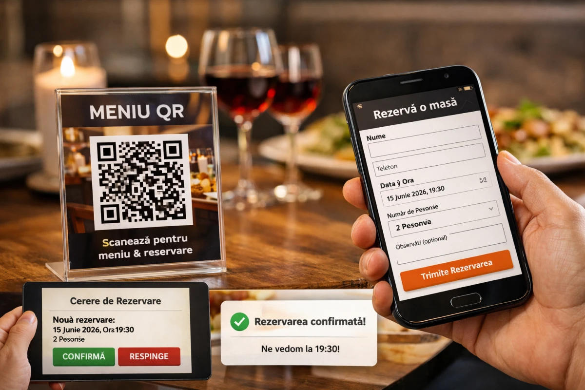 Rezervare masă: noua funcție de rezervări online